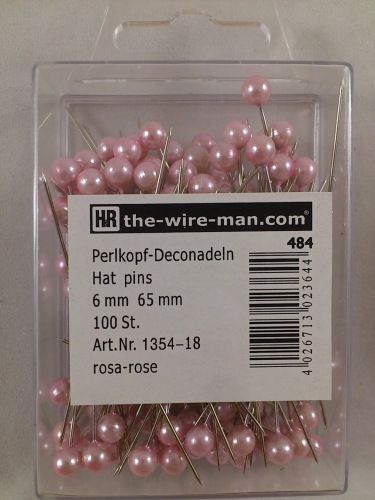 Spelden gekleurd  6 mm  100 st. rose